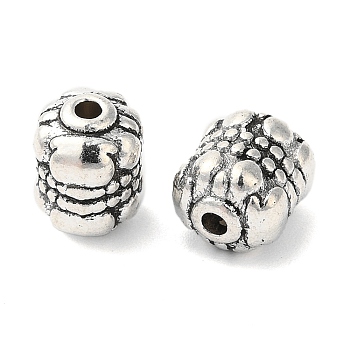 Tibetan Style Alloy Beads, Cadmium Free & Lead Free, Oval, Antique Silver, 8x6.5mm, Hole: 1mm