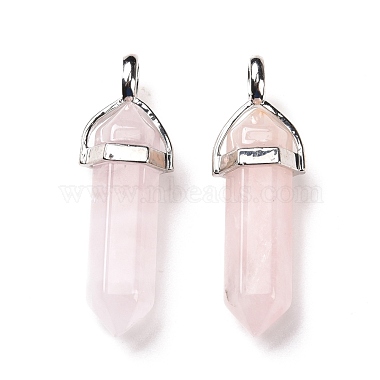 Gemstone Double Terminated Pointed Pendants(G-N0037-08)-2