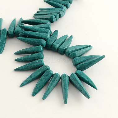 Dyed Synthetical Turquoise Bead Strands(X-TURQ-Q099-23B)-2