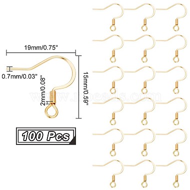 unicraftale 304 ganchos para pendientes franceses de acero inoxidable(STAS-UN0015-63A)-4