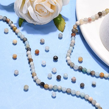 Brins de perles d'amazonite de fleurs naturelles(G-G545-06)-3