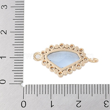 Golden Plated Brass Pave Clear Cubic Zirconia Connector Charms(KK-L218-002G-02)-3