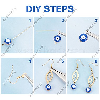 SUNNYCLUE DIY Evil Eye Drop Earring Making Kit(DIY-SC0018-35)-4