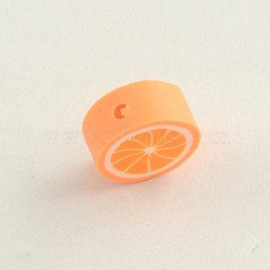 Handmade Polymer Clay Orange Beads(X-CLAY-Q170-07)-2
