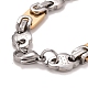 Vacuum Plating 304 Stainless Steel Oval Link Chains Bracelet(STAS-E160-07GP)-3