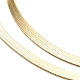 2Pcs 2 Styles Brass Flat Snake Chains Double Layer Necklaces Set(NJEW-P289-11G)-3