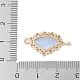 Golden Plated Brass Pave Clear Cubic Zirconia Connector Charms(KK-L218-002G-02)-3