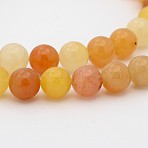 Natural Topaz Jade Round Bead Strands, 12mm, Hole: 1mm, about 34pcs/strand, 15.7 inch(G-P070-24-12mm)
