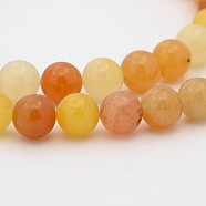 Natural Topaz Jade Round Bead Strands, 12mm, Hole: 1mm, about 34pcs/strand, 15.7 inch(G-P070-24-12mm)