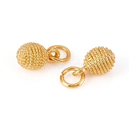 Alloy Charms, Long-Lasting Plated, Acorn, Golden, 9.5x5.5mm, Hole: 3.5mm(X-PALLOY-E578-01G)