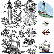 Custom PVC Plastic Clear Stamps, for DIY Scrapbooking, Photo Album Decorative, Cards Making, Stamp Sheets, Film Frame, Sailboat, 160x110x3mm(DIY-WH0439-0271)