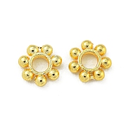 Rack Plating Zinc Alloy Spacer Beads, Long-Lasting Plated, Flower, Real 18K Gold Plated, 5x1.5mm, Hole: 1.8mm(FIND-T071-04G-B02)