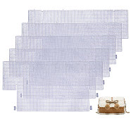 Plastic Mesh Canvas Sheets, Bag Bottom Shaper Pads, Purse Making Template, for Yarn Crochet, Embroidery Craft, White, 416x212x1.6mm(DIY-WH0581-54)