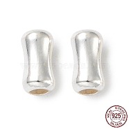 925 Sterling Silver Beads, Bamboo Joint Shaped, Silver, 6x3mm, Hole: 1.6mm(STER-E069-07G)