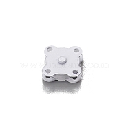 Iron Snap Fasteners, with Magnet, Raincoat Buttons, White, 14mm(PW-WGE5EE7-01)