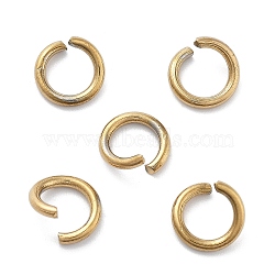 Ion Plating(IP) 304 Stainless Steel Open Jump Rings for Chainmaille Weaves, Real 18K Gold Plated, 9.5x1.5mm, Inner Diameter: 6mm(STAS-M081-01G-08)