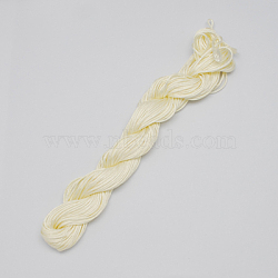 Nylon Thread, Nylon Jewelry Cord for Custom Woven Bracelets Making, Light Goldenrod Yellow, 2mm, about 13.12 yards(12m)/bundle, 10bundles/bag, about 131.23 yards(120m)/bag(NWIR-R002-2mm-11)