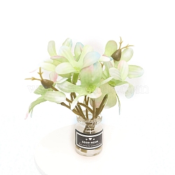 Plastic Flower Miniature Ornaments, Micro Landscape Dollhouse Accessories, Pretending Prop Decorations, Honeydew, 80mm(PW-WG0299B-06)