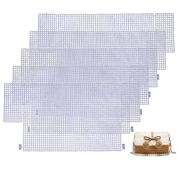 Plastic Mesh Canvas Sheets, Bag Bottom Shaper Pads, Purse Making Template, for Yarn Crochet, Embroidery Craft, White, 416x212x1.6mm