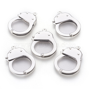 304 Stainless Steel Handcuffs Clasps(STAS-F175-17P)-2