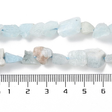 Raw Rough Natural Aquamarine Beads Strands(G-B065-C16)-5