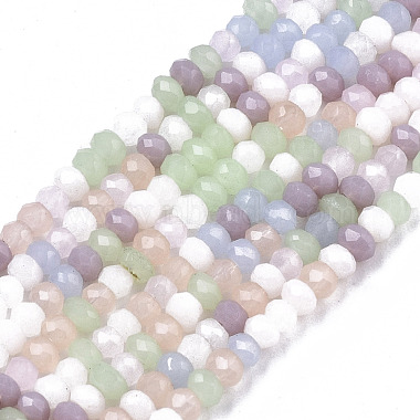 Aquamarine Rondelle Glass Beads