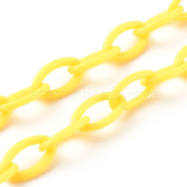 13 pièces 13 couleurs colliers de chaîne de câble en plastique abs personnalisés(NJEW-JN03483)-4