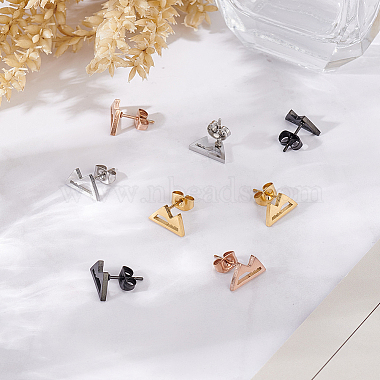 4 Pair 4 Colors Stainless Ssteel Hollow Out Mountain Stud Earrings for Women(EJEW-AN0002-72)-7