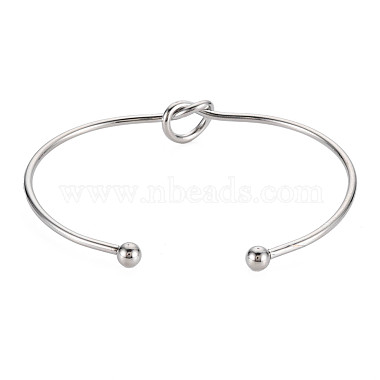 Bracelet manchette en forme de nœud(BJEW-N013-007)-3