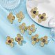 Imitation Druzy Gemstone Resin Flower Stud Earrings(EJEW-JE05317)-4