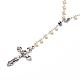 Synthetic Hematite & Glass Rosary Bead Necklaces for Women(NJEW-JN03992)-2