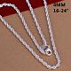 Popular Silver Color Plated Brass Rope Chain Necklaces For Men(NJEW-BB12699-20)-1