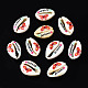 Printed Natural Cowrie Shell Beads(SSHEL-N032-31)-1