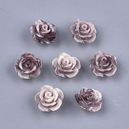 Synthetic Coral Beads, Dyed, Flower, Rosy Brown, 10x10x6mm, Hole: 1mm(CORA-S026-21A-06)