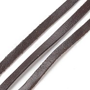 Flat Leather Jewelry Cord, Jewelry DIY Making Material, Coconut Brown, 7x2mm(WL-XCP0001-11)