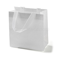 Non-Woven Reusable Folding Gift Bags with Handle, Portable Waterproof Shopping Bag for Gift Wrapping, Rectangle, White, 11x21.5x22.5cm, Fold: 28x21.5x0.1cm(ABAG-F009-A01)