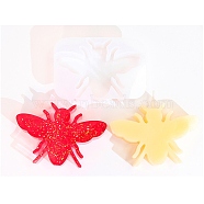 DIY Silicone Candle Molds, For Silhouette Candle Making, Bees, 9x3.2x2.6cm(SIL-Z020-07D)