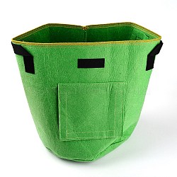 Planting Bag Fabric Vegetable Seedling Growing Pot Garden Tools, Lime Green, 275x265x345mm(AJEW-WH0200-18A-01)