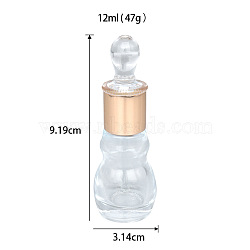 Glass Dispenser Oil Empty Bottle, Shower Shampoo Cosmetic Emulsion Storage Bottle, Clear, 9.19x3.14cm, Capacity: 12ml(0.41fl. oz)(PW-WG91831-01)