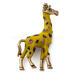 Enamel Pins, Alloy Brooches for Backpack Clothes, Giraffe, 58x36mm(JEWB-R052-02AG)