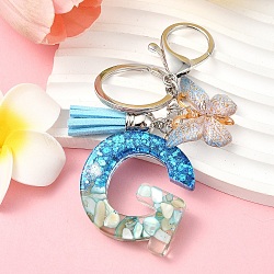 Resin & Acrylic Keychain, with Alloy Clasp and Rings, 100mm(X1-KEYC-YW00127-07)