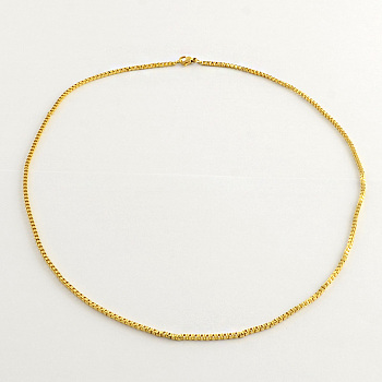 304 Stainless Steel Box Chain Necklaces, Golden, 20 inch(50.8cm)