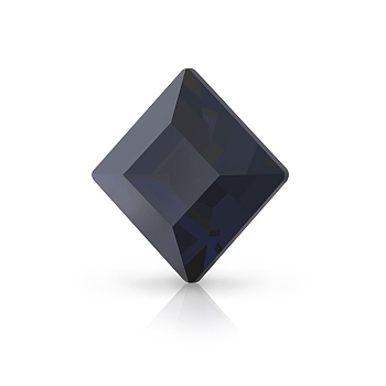 Preciosa&reg MAXIMA Crystal Fancy Stones, Czech Crystal, 435 23 615 Square, Dura Foiling, 30280 Dark Indigo, 6x6mm