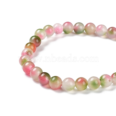 perles de jade blanches naturelles teintes rondelles facettées(G-D073-01C)-4