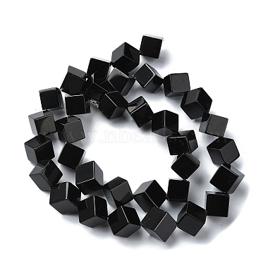 Natural Black Onyx Beads Strands(G-C135-D02-03)-3