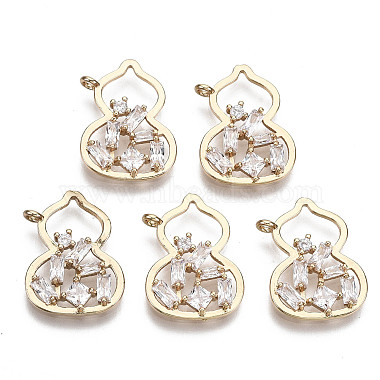 Light Gold Clear Others Brass+Cubic Zirconia Pendants