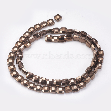 Electroplated Non-magnetic Synthetic Hematite Beads Strands(G-P367-E01)-2