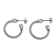 304 Stainless Steel Twist Stud Earrings for Women(EJEW-M023-01P)-1