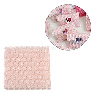 Plastic Package Bags, Bubble Mailer, Square, Misty Rose, 10.1~10.4x10.5~10.6x0.4cm(X-ABAG-C007-01A-01)