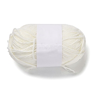 Milk Cotton Knitting Acrylic Fiber Yarn, 4-Ply Crochet Yarn, Punch Needle Yarn, Floral White, 2mm(YCOR-NH0001-01I)